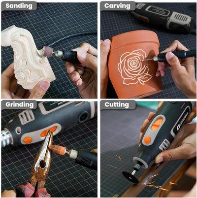 6 Variable Speeds 200w Corded Power Rotary Tool with 153 Accessories - Hardell