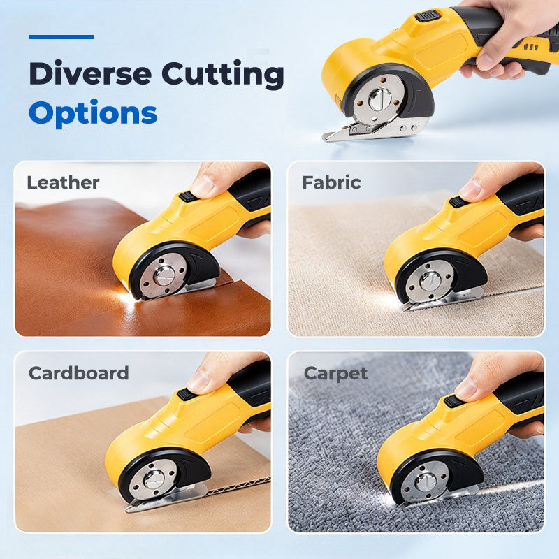 HARDELL Yellow Cordless Electric Scissors & Rotary Cutter