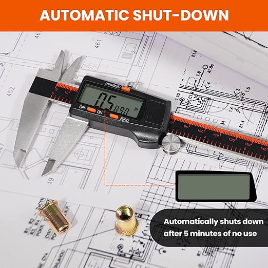 HARDELL HDDC0160 0-8 Inch Digital Caliper With Large LCD Screen