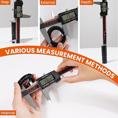 HARDELL HDDC0160 0-8 Inch Digital Caliper With Large LCD Screen