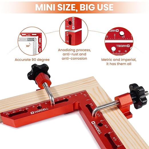 HARDELL HDRA0104 90 Degree Positioning Squares Right Angle Clamps