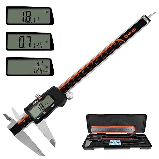 HARDELL HDDC0160 0-8 Inch Digital Caliper With Large LCD Screen