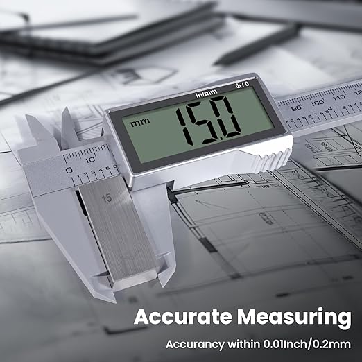 HARDELL HDDC0150 0-6"/150mm Calipers with Large LCD Screen