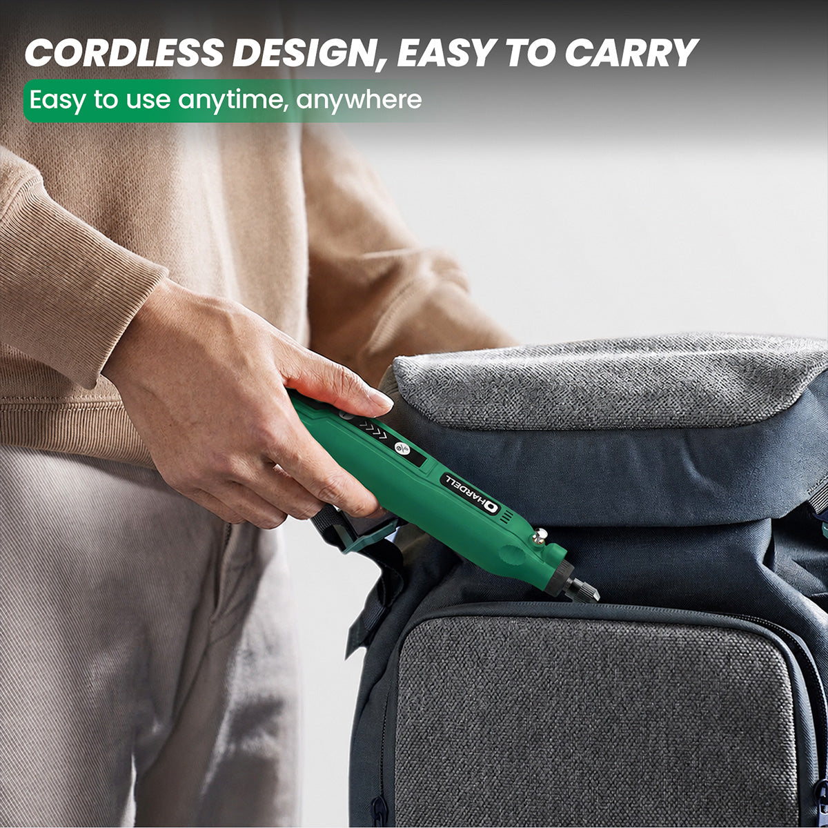 HARDELL Green Essential 69pcs Cordless Rotary Kit