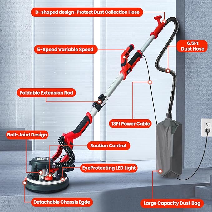 HARDELL HDDS0101 750W Electric Drywall Sander