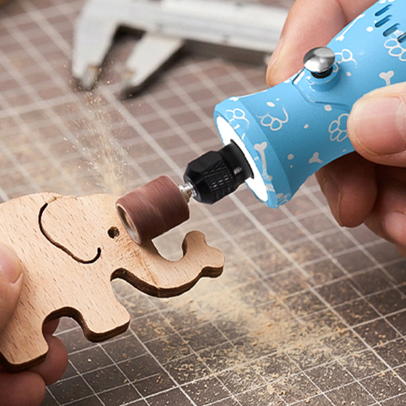 HARDELL Blue 4V Mini Cordless Rotary Tool with 360° LED & 70 Accessories