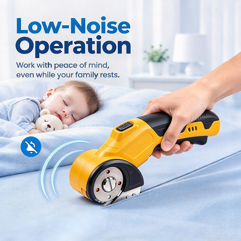 HARDELL Yellow Cordless Electric Scissors & Rotary Cutter