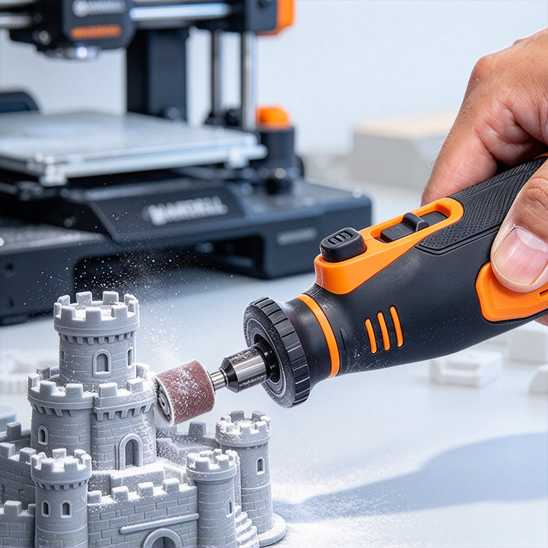 HARDELL 8V Cordless Rotary Tool Kit with LED Display & 140 Accessories