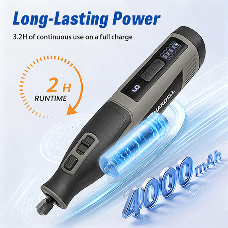 HARDELL Grey Pro 80pcs Cordless Rotary System