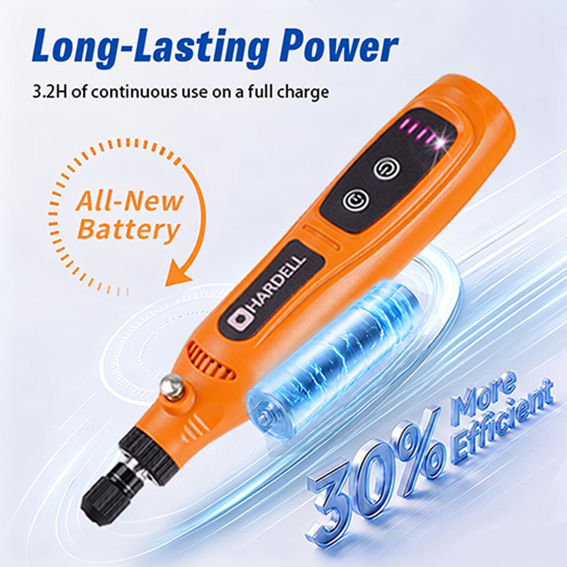 HARDELL Orange Starter 42pcs Cordless Rotary Kit