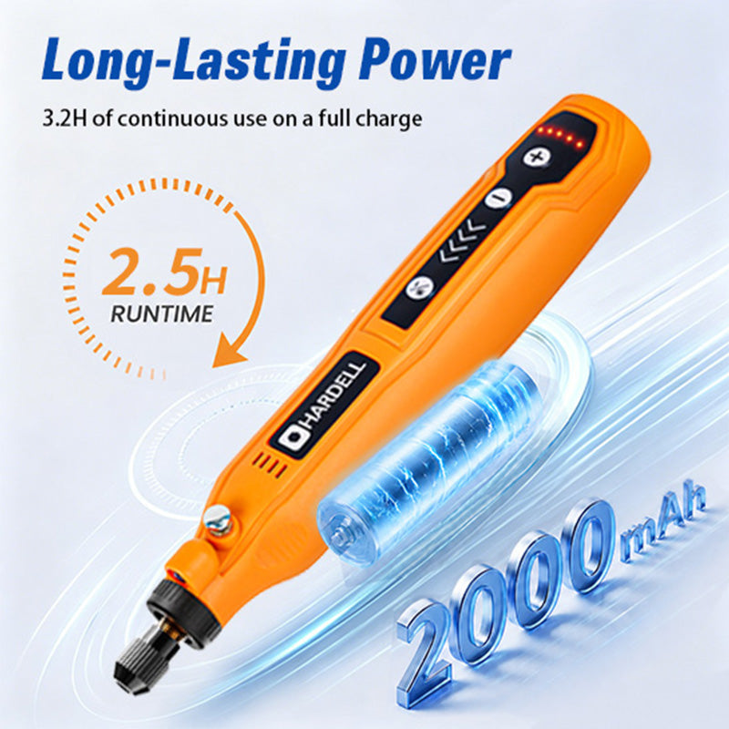 HARDELL Orange Advanced 111pcs Cordless Rotary Kit