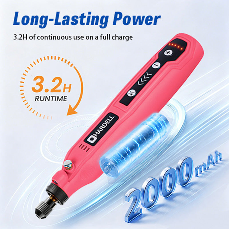 HARDELL Pink Essential 69pcs Cordless Rotary Kit
