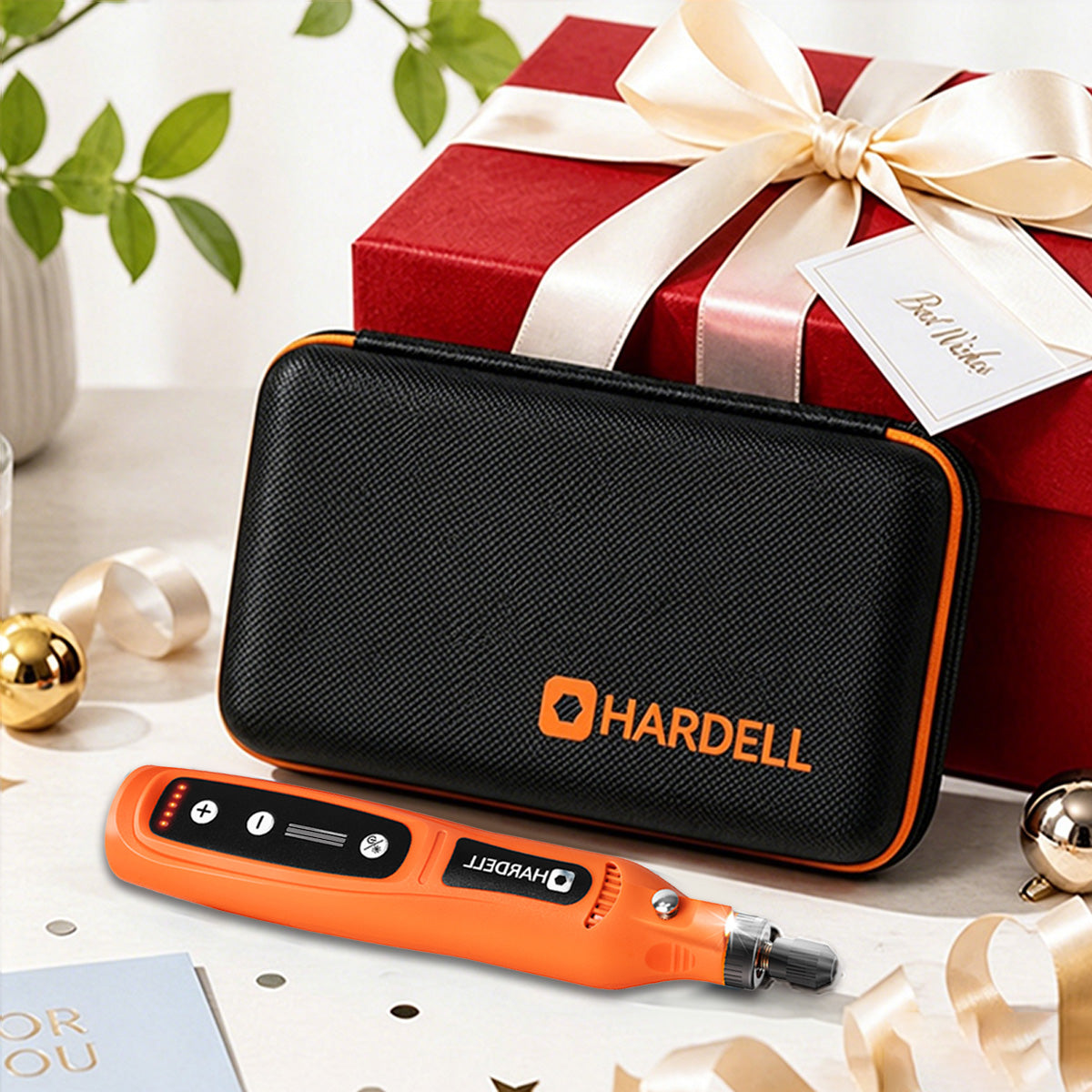HARDELL Orange White Advanced 30pcs Cordless Rotary Tool