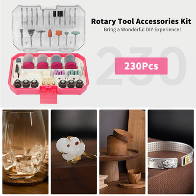 HARDELL HDTB9042 230pcs Rotary Tool Accessories Kit