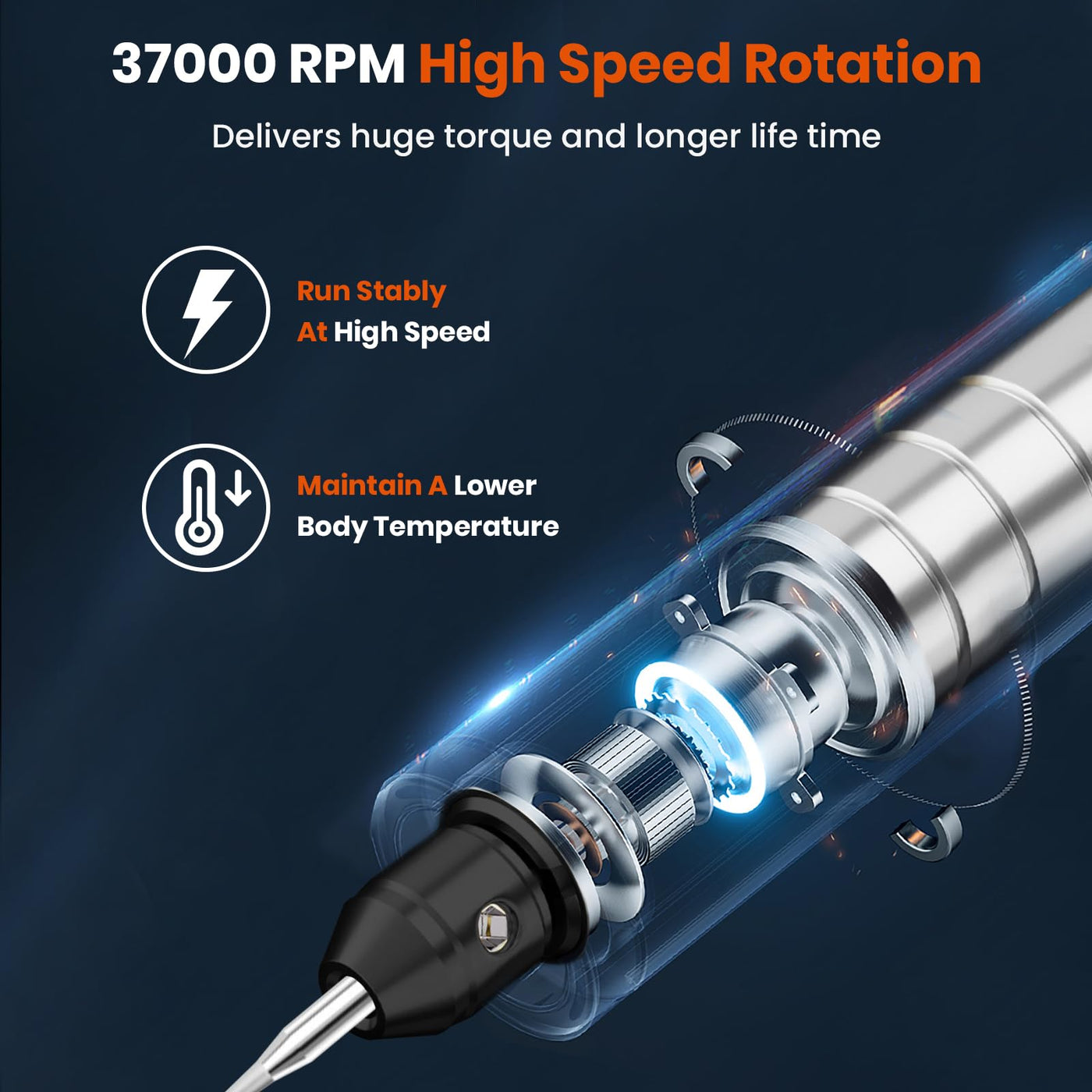 Rechargeable Mini Engraving Pen with Rotating Grinding Heads - Hardell