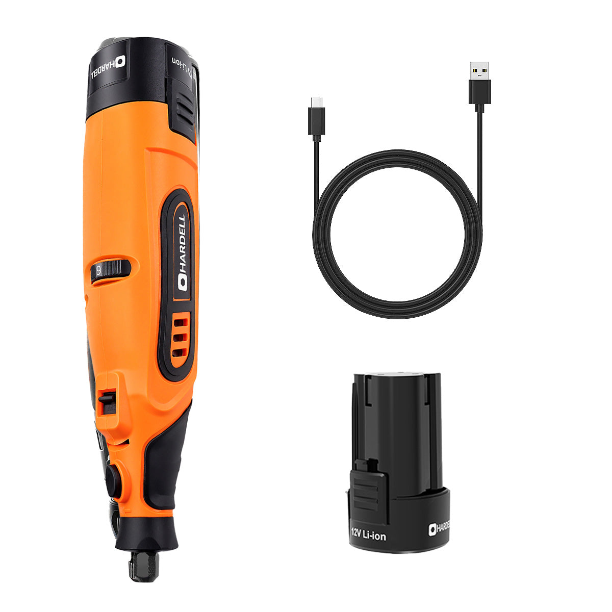 HARDELL Orange Advanced 43pcs Rotary Tool Kit