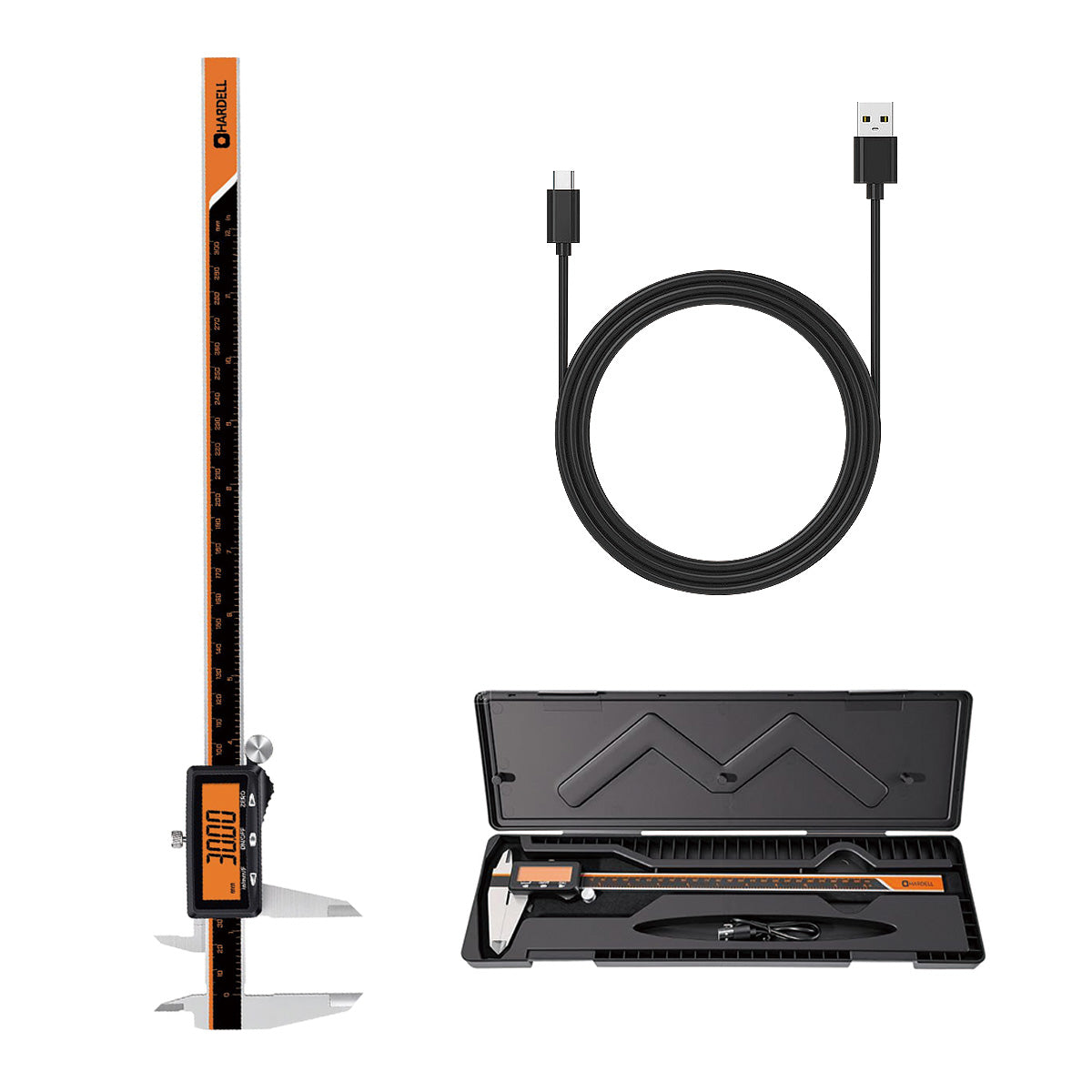 HARDELL Advanced Silver 12in Rechargeable Digital Caliper
