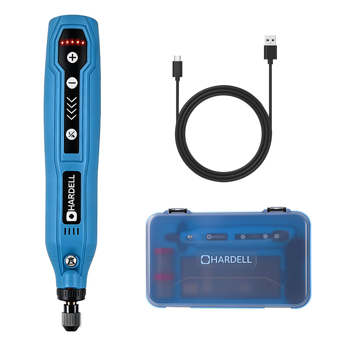 HARDELL Advanced Blue 129pcs Rotary Tool Set