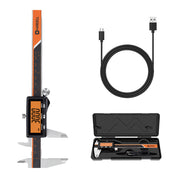 HARDELL 6" Rechargeable Digital Caliper – Orange LCD, USB-C