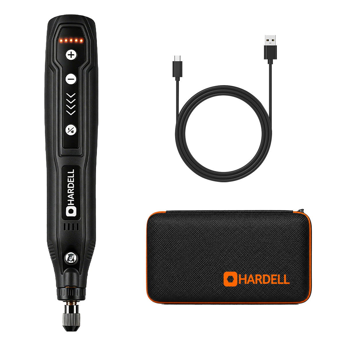 HARDELL Black Essential 71pcs Cordless Rotary Kit
