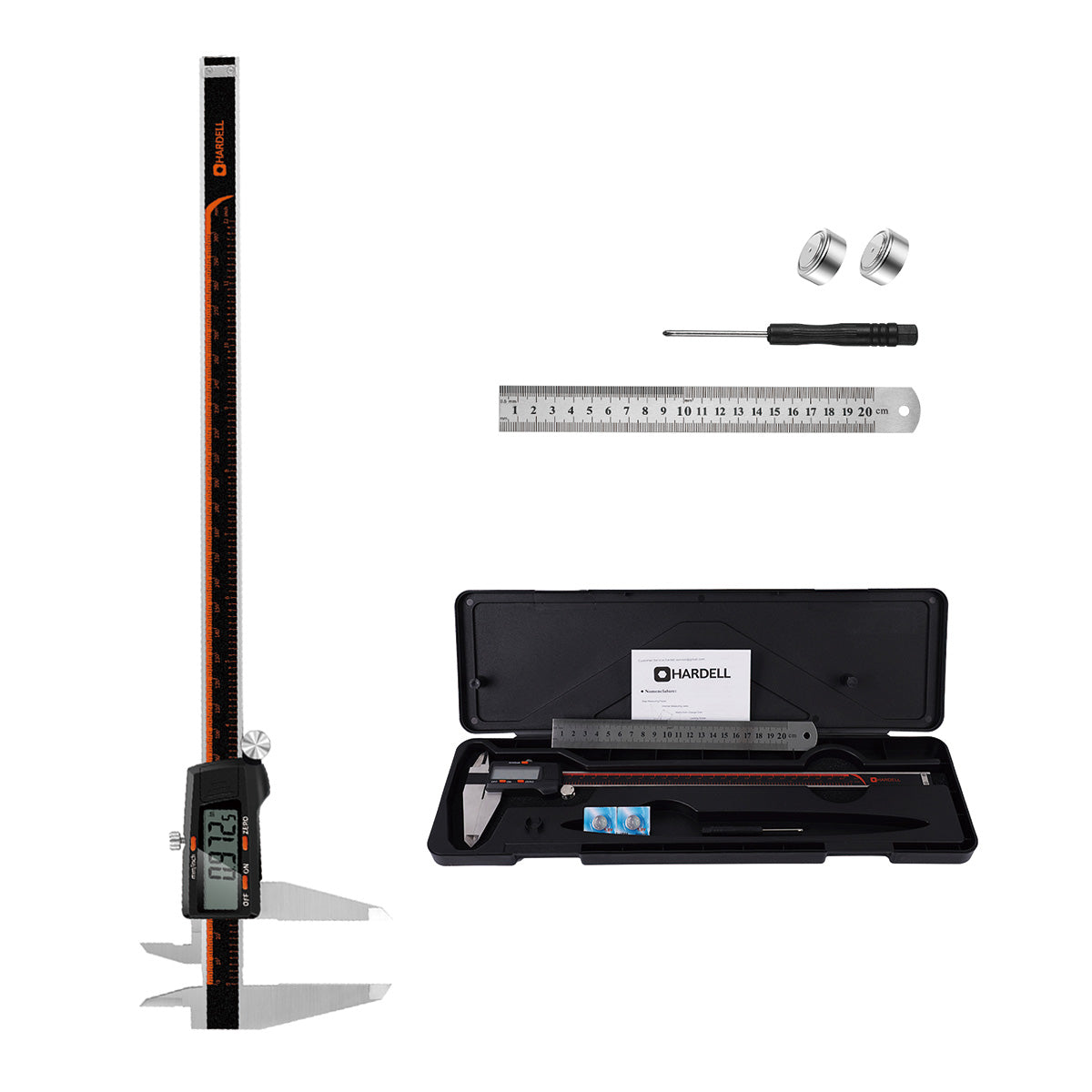 HARDELL 12" Digital Caliper – Large LCD Measuring Tool