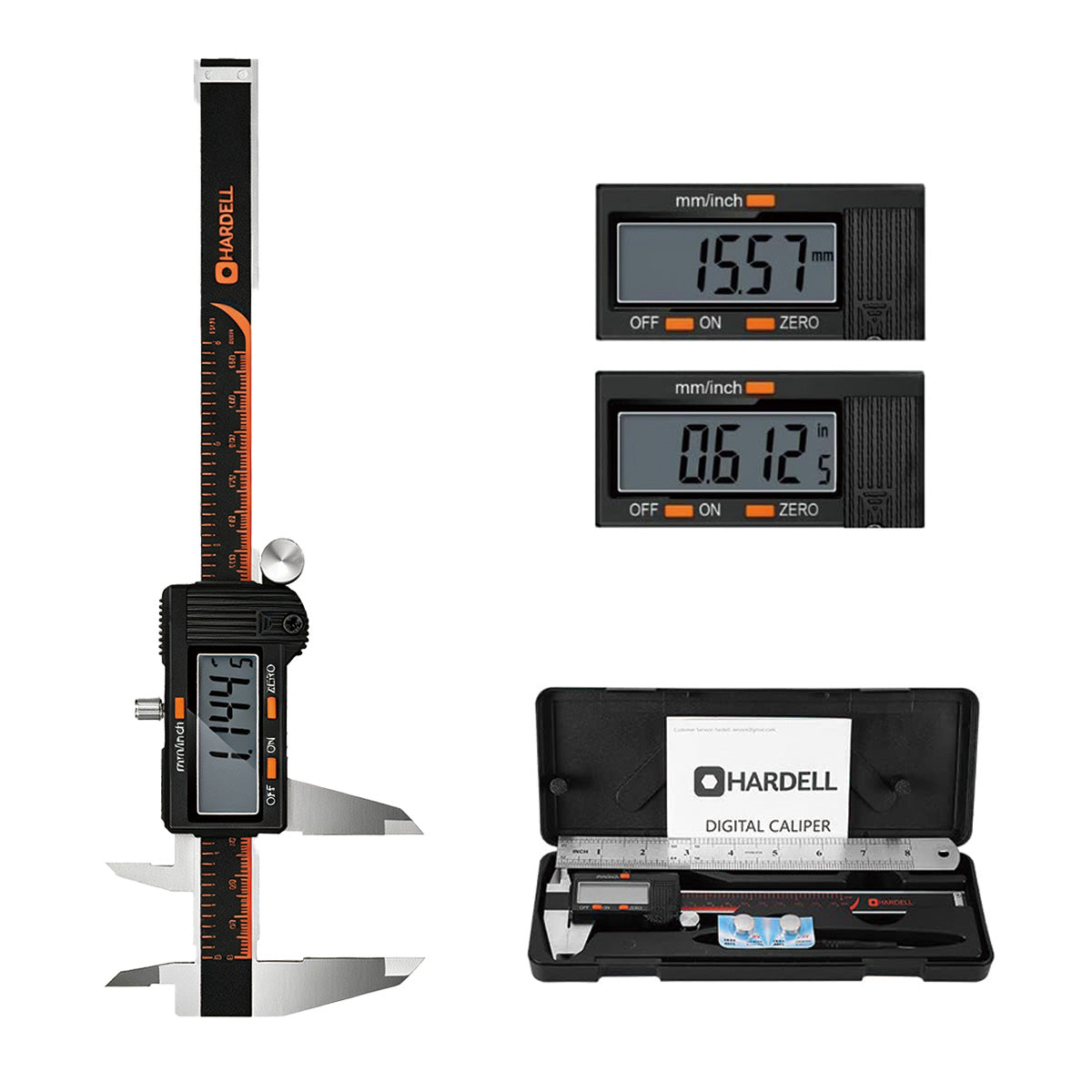 HARDELL Silver Essential 6in Digital Caliper with LCD