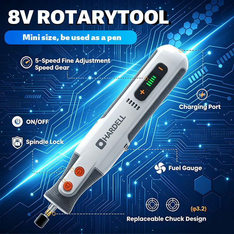 HARDELL White Advanced 42pcs Cordless Rotary Kit