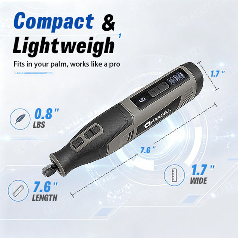 HARDELL Grey Pro 80pcs Cordless Rotary System