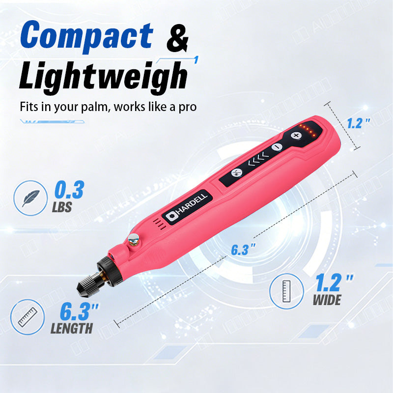 HARDELL Pink Essential 69pcs Cordless Rotary Kit