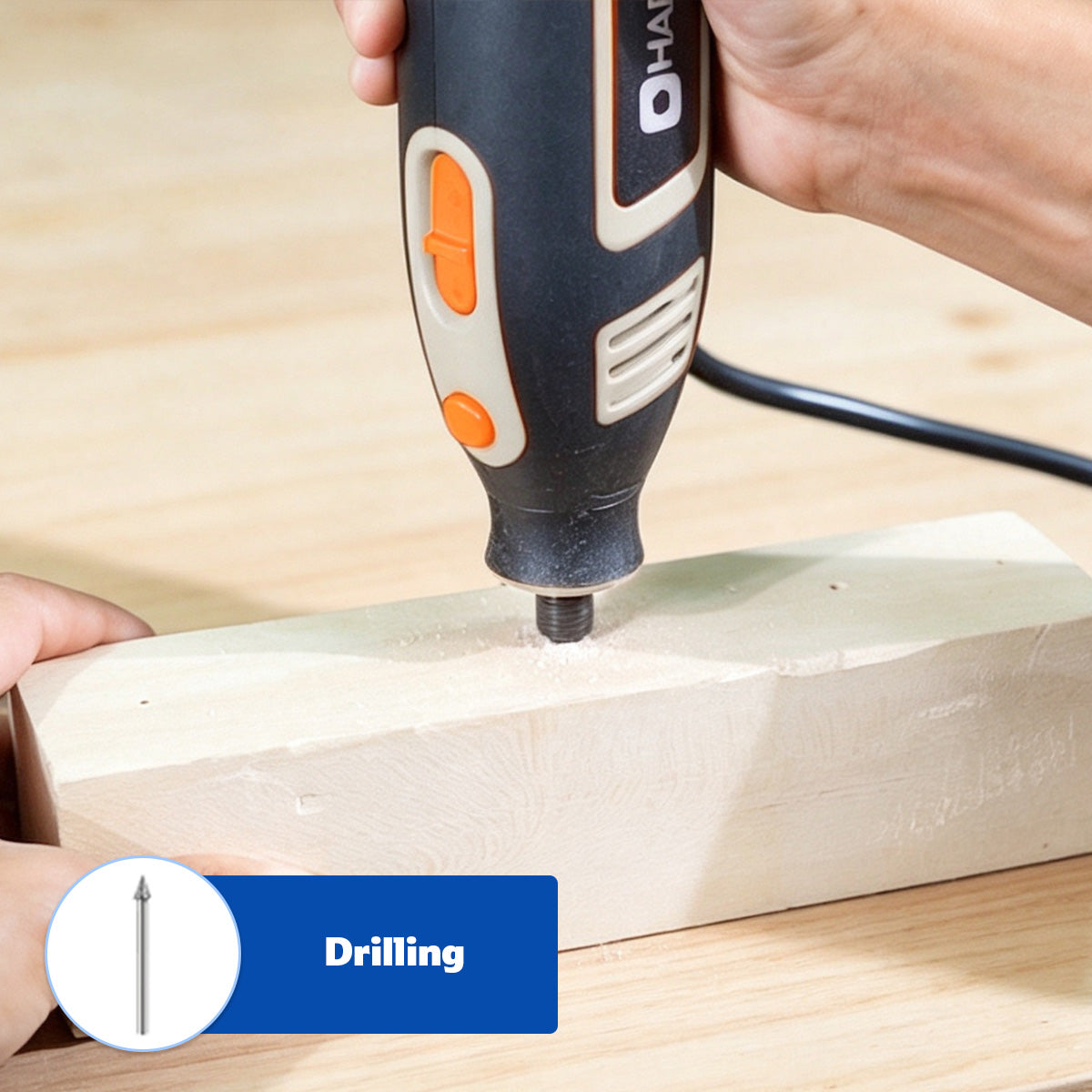 HARDELL Grey Ultimate 153pcs Rotary Tool Kit with Flex Shaft