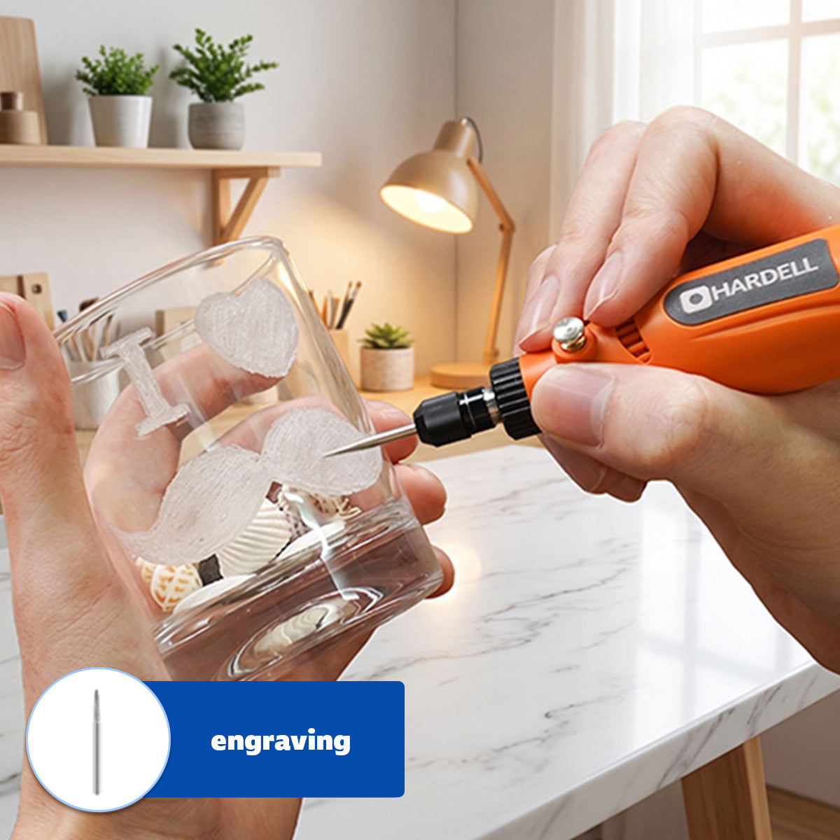 HARDELL Orange Starter 42pcs Cordless Rotary Kit