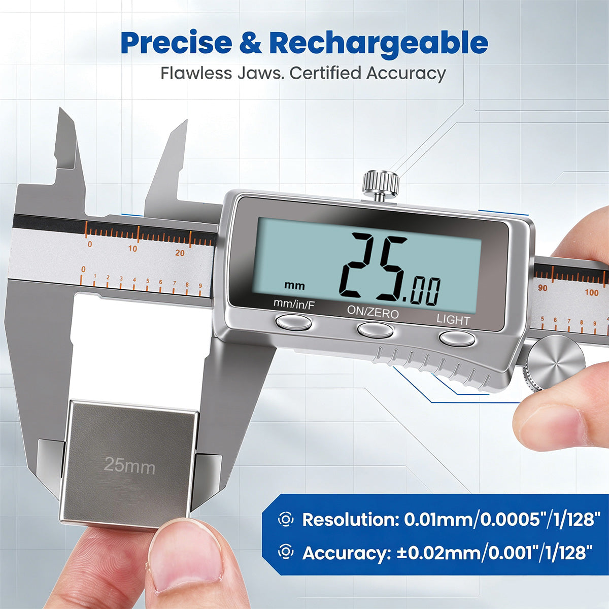 HARDELL Metal Advanced 6in Rechargeable Digital Caliper