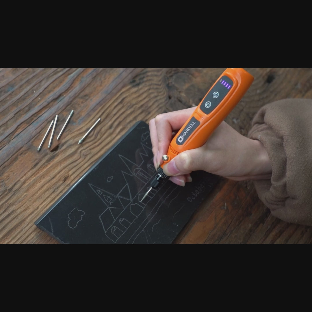 Load video: HARDELL Orange Starter 42pcs Cordless Rotary Kit