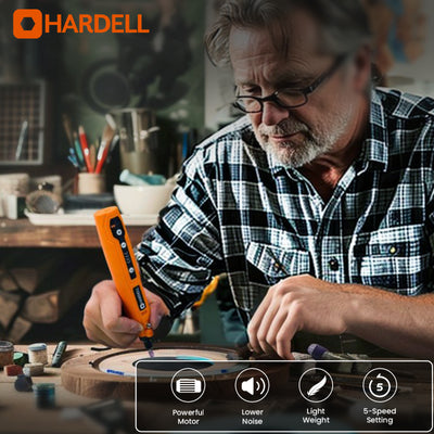 HARDELL HRDT0109 5-Speed Mini Cordless Rotary Tool Kit