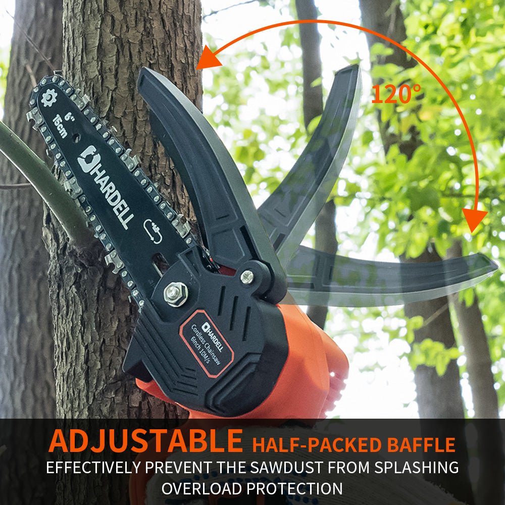ues of HDCS0202 Mini Chainsaw 6 Inch Cordless - Hardell