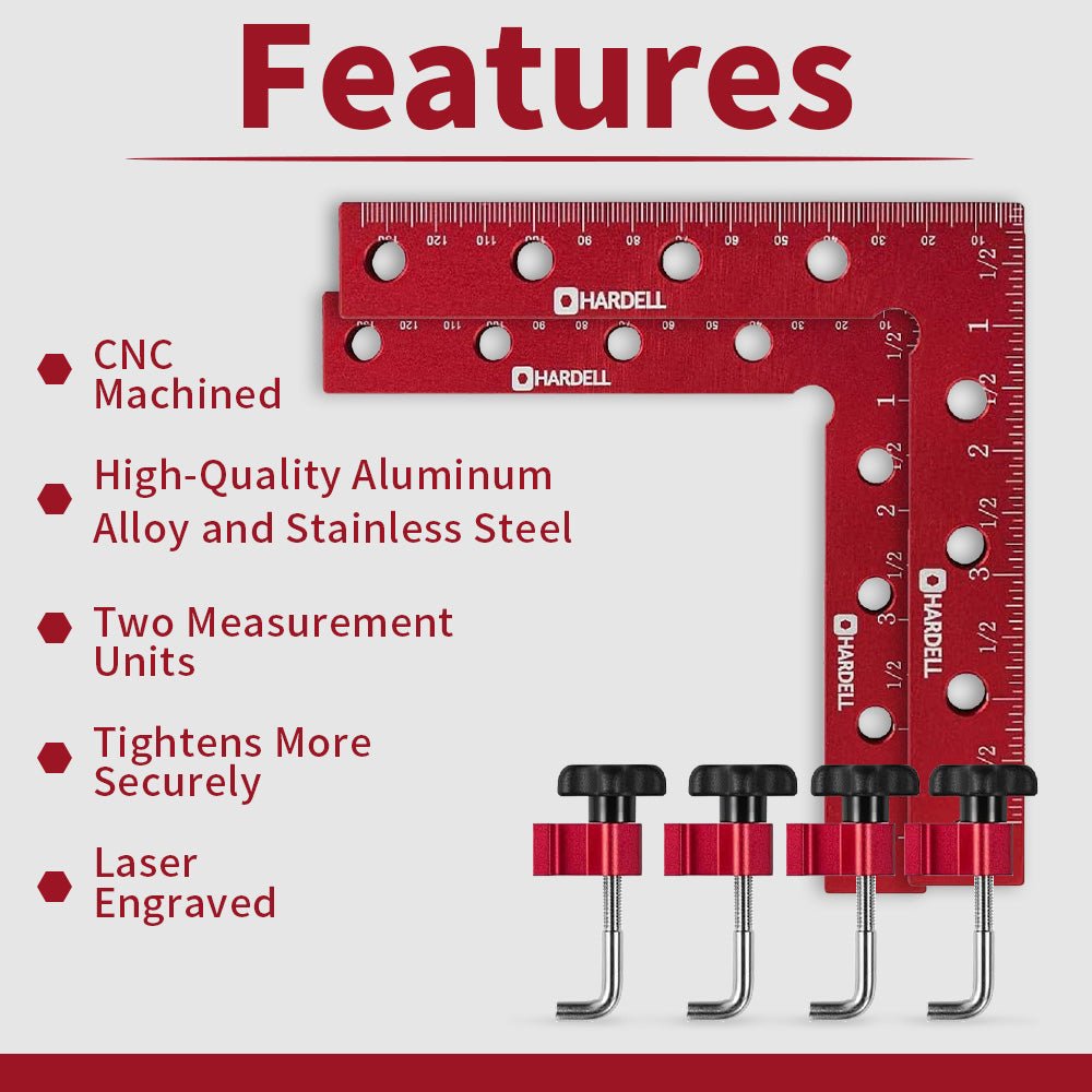 HARDELL HDRA0101 90 Degree Positioning Squares Right Angle Clamps