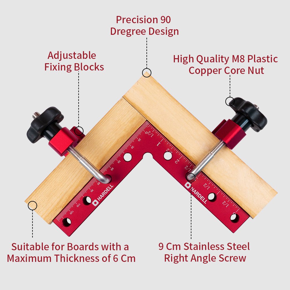 use of HARDELL HDRA0101 90 Degree Positioning Squares Right Angle Clamps - Hardell