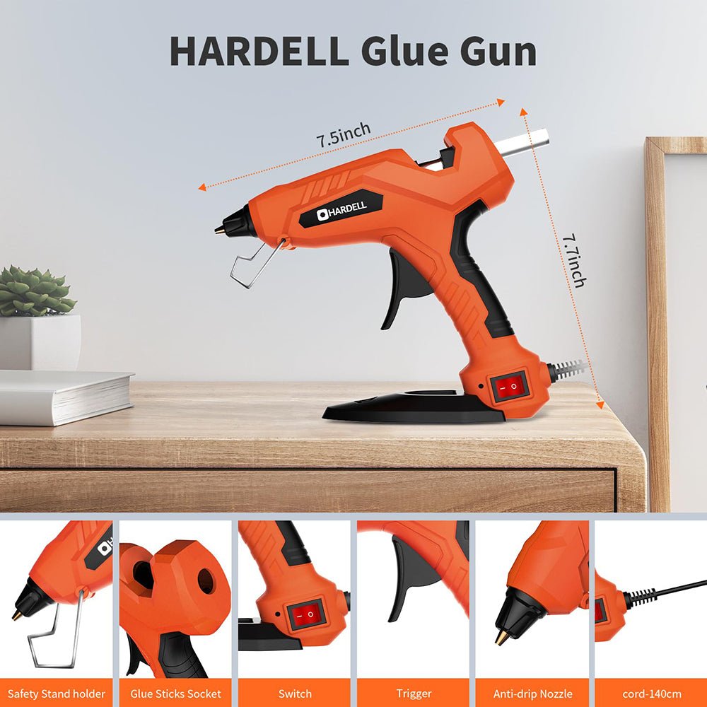 HARDELL HCGG0102 Cordless Hot Melt Glue Gun - Hardell